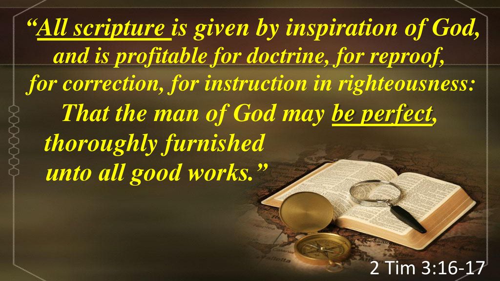  all scripture is given by inspiration of god ppt download