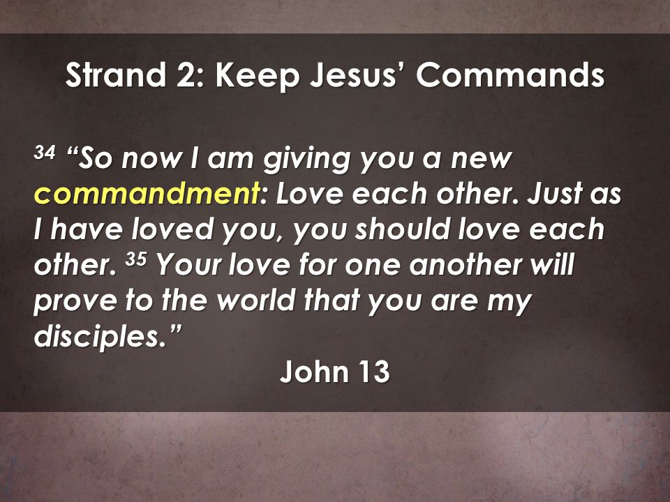 Strand 2: Keep Jesus’ Commands