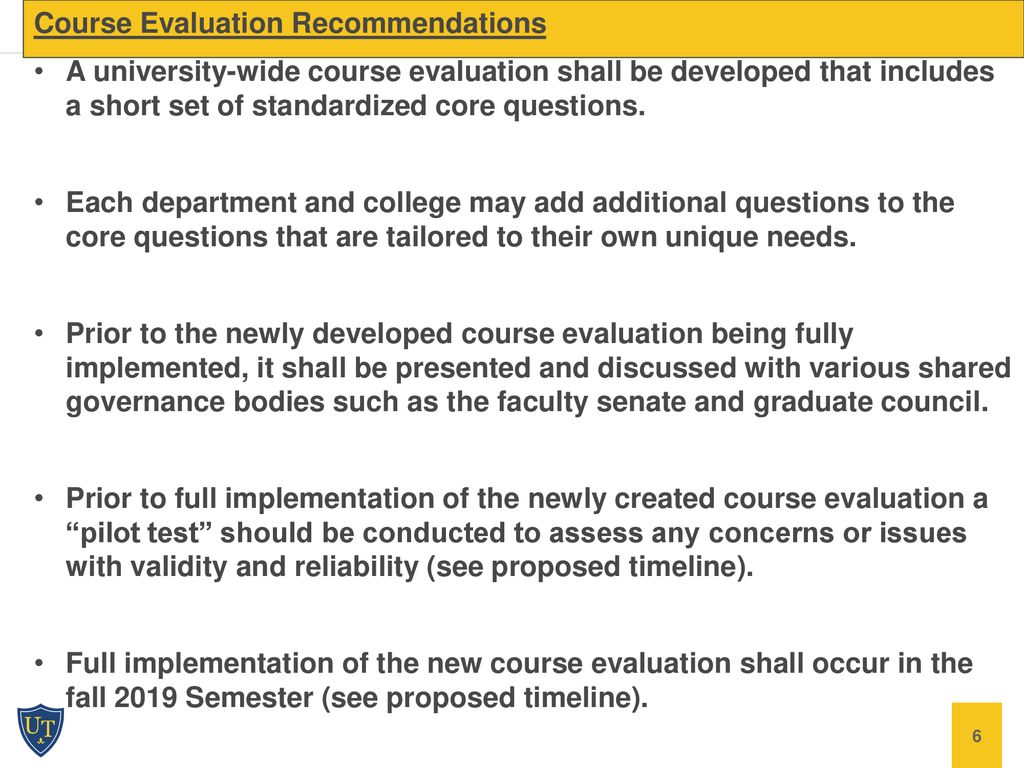 Course Evaluation Ad-Hoc Committee Recommendations - ppt download