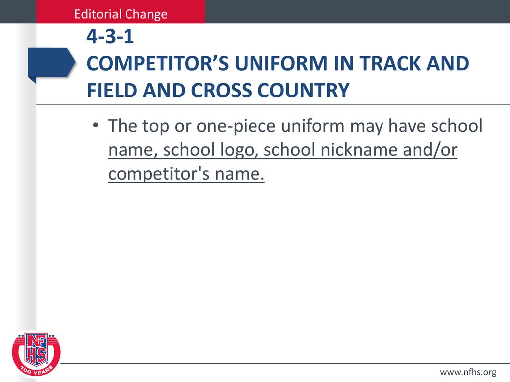 NFHS Track & field and cross country ppt download