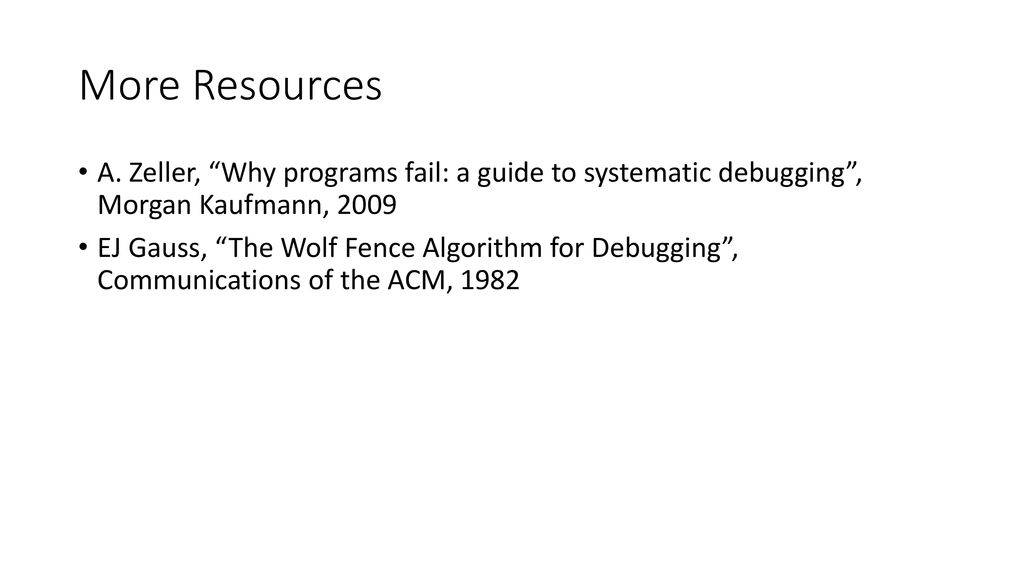 Effective debugging ppt download