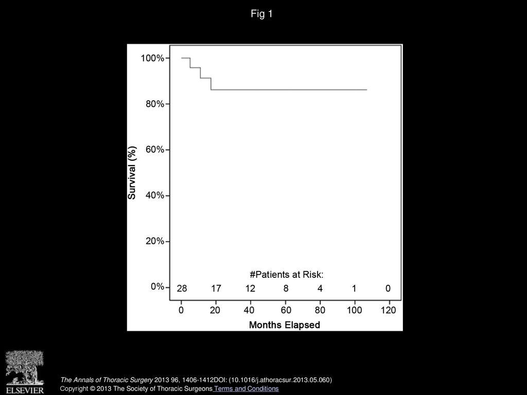 Fig 1 Kaplan-Meier curve of survival after biventricular conversion.