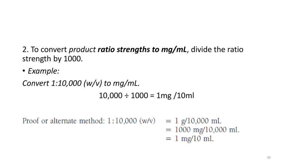 Percentage Ratio Strength And Other Expressions Of Concentration Ppt Download