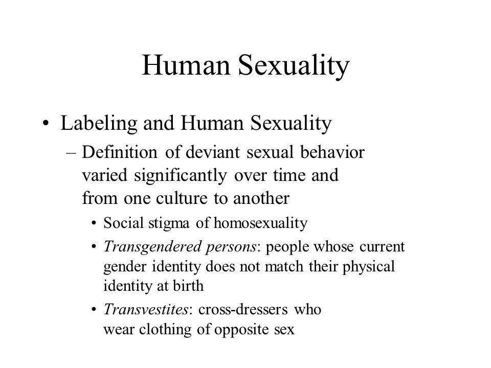 Human Sexuality Labeling and Human Sexuality