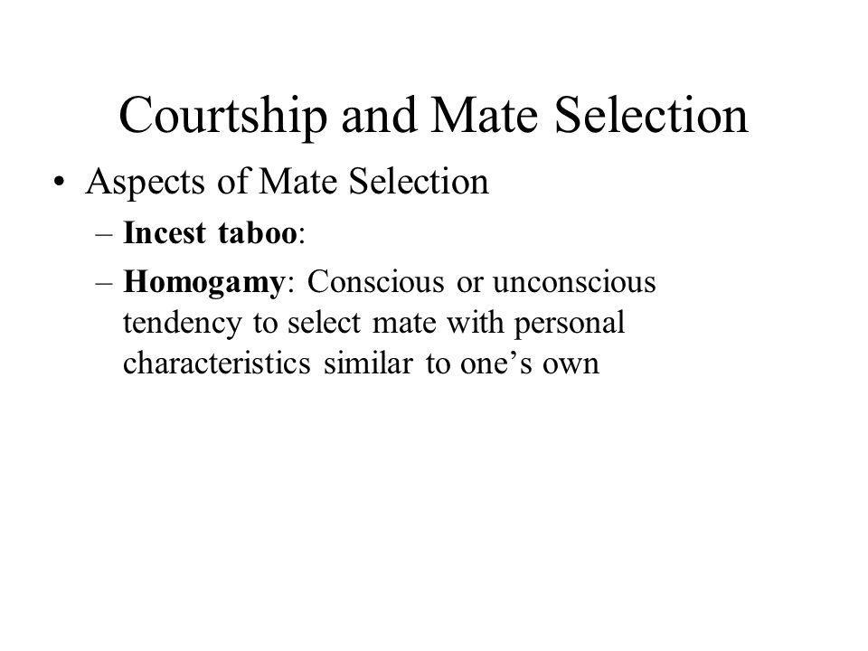 Courtship and Mate Selection