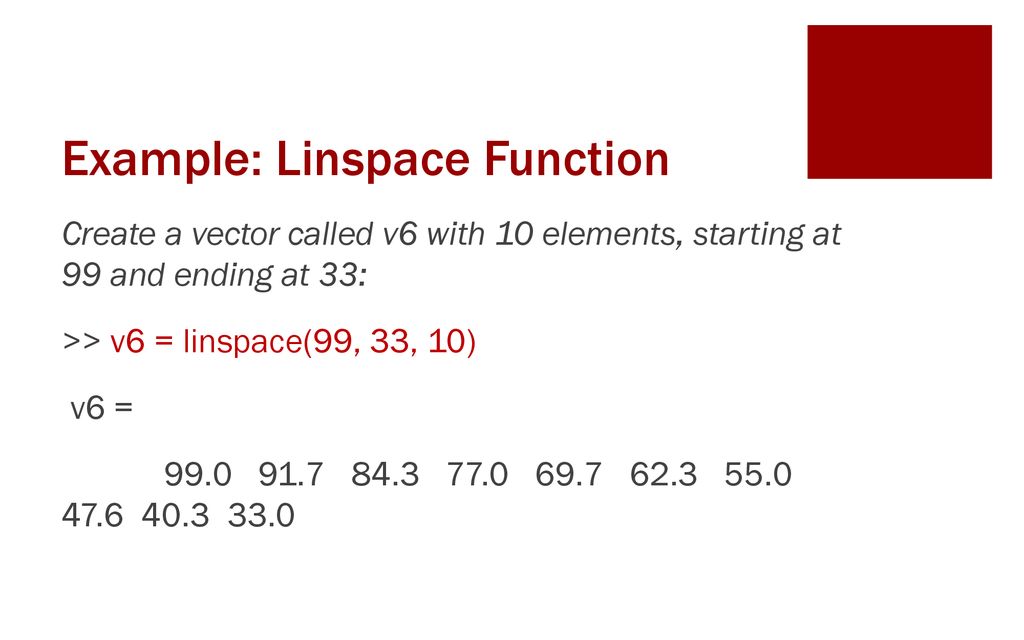 Array creation engr 1181 matlab ppt download