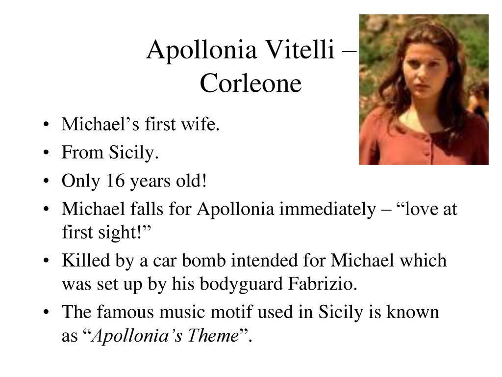 Michael corleone and apollonia