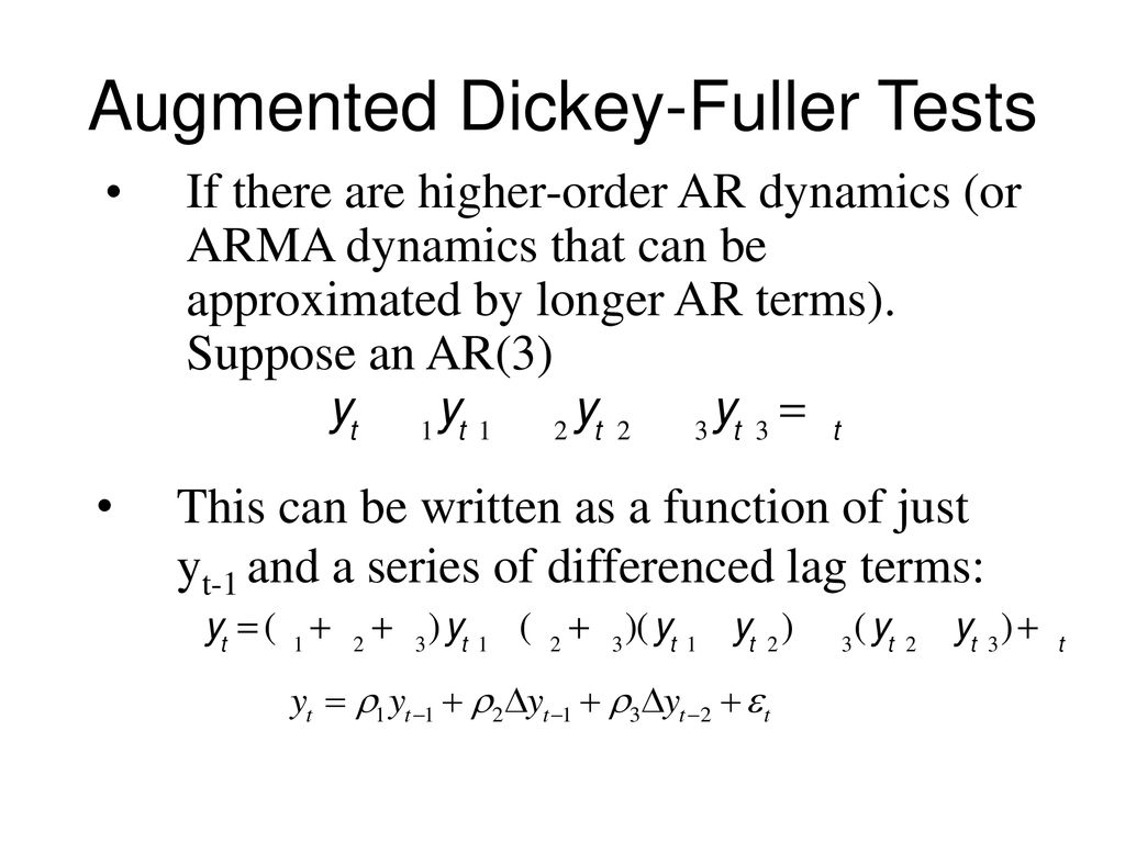 Unit Root & Augmented Dickey-Fuller (ADF) Test - ppt download