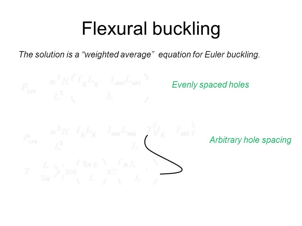 Flexural buckling Weighted average of moment of inertia!