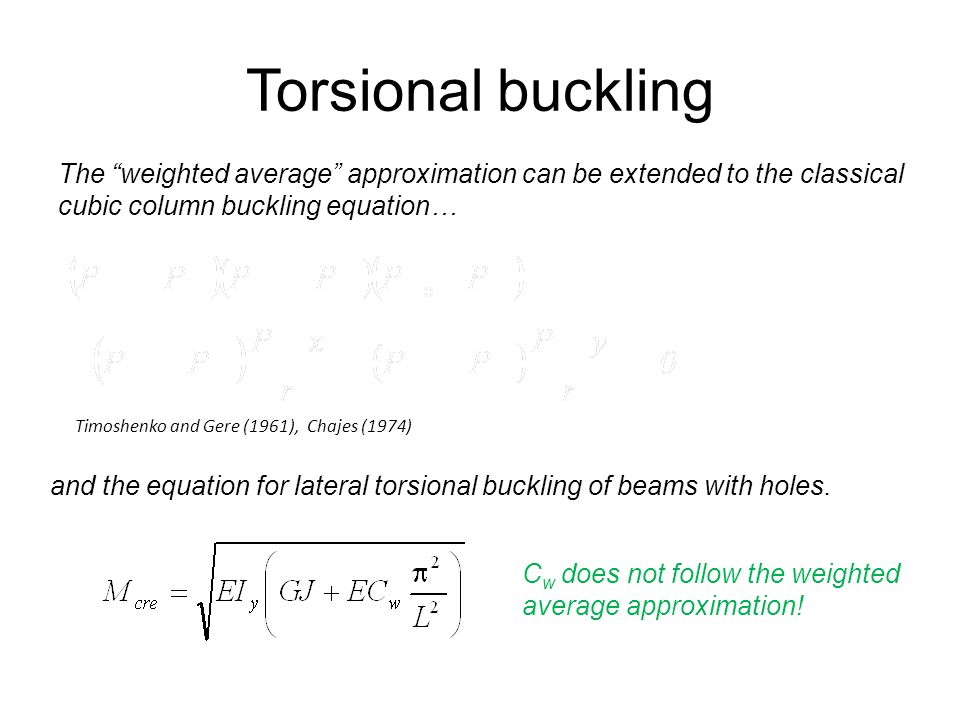 Torsional buckling YES! Need to investigate…