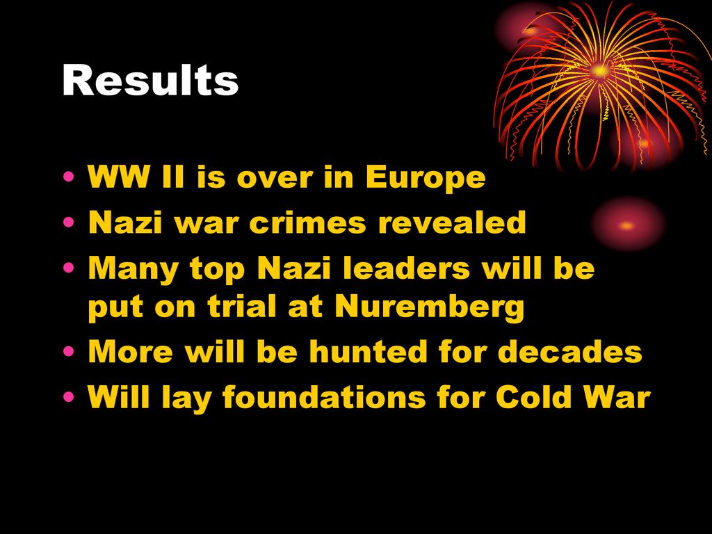 Results WW II is over in Europe Nazi war crimes revealed