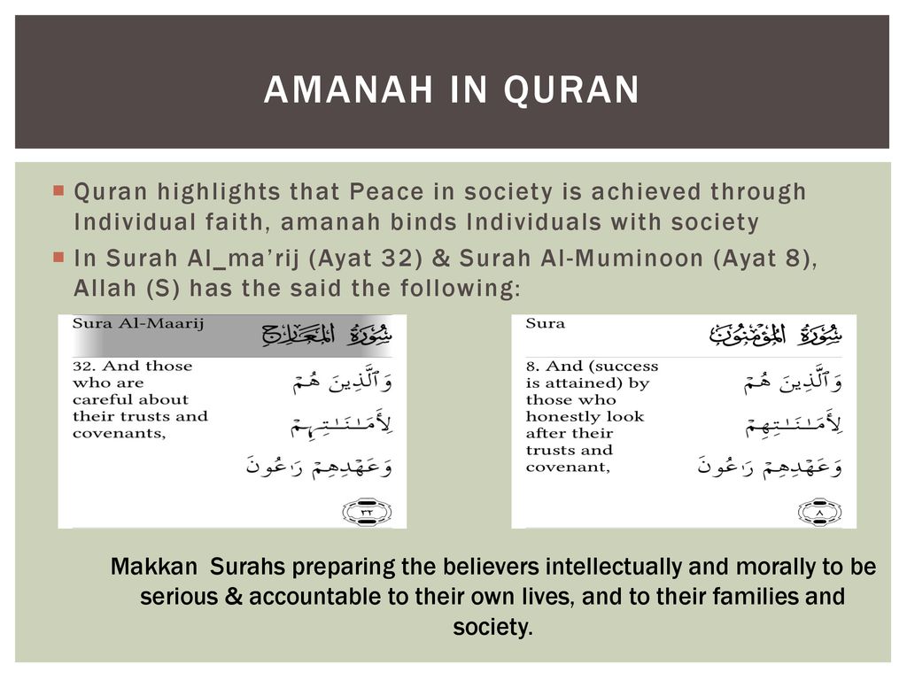 He Has No Iman Who Has No Amanah Tabarani Ppt Download