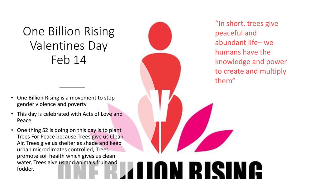 1 billion rising valentines day