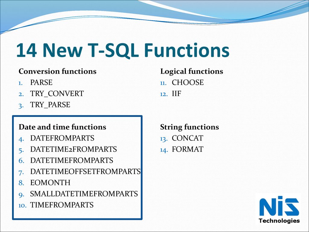 14 t sql functions you may not know ppt download
