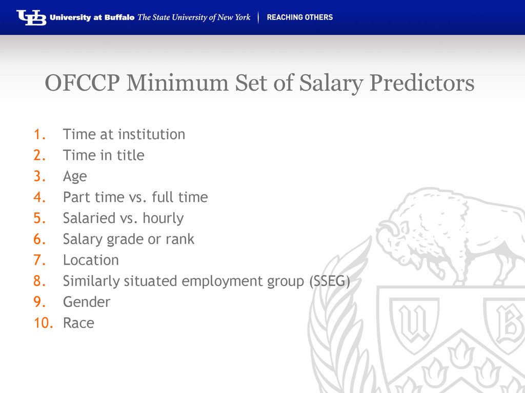 OFCCP Minimum Set of Salary Predictors