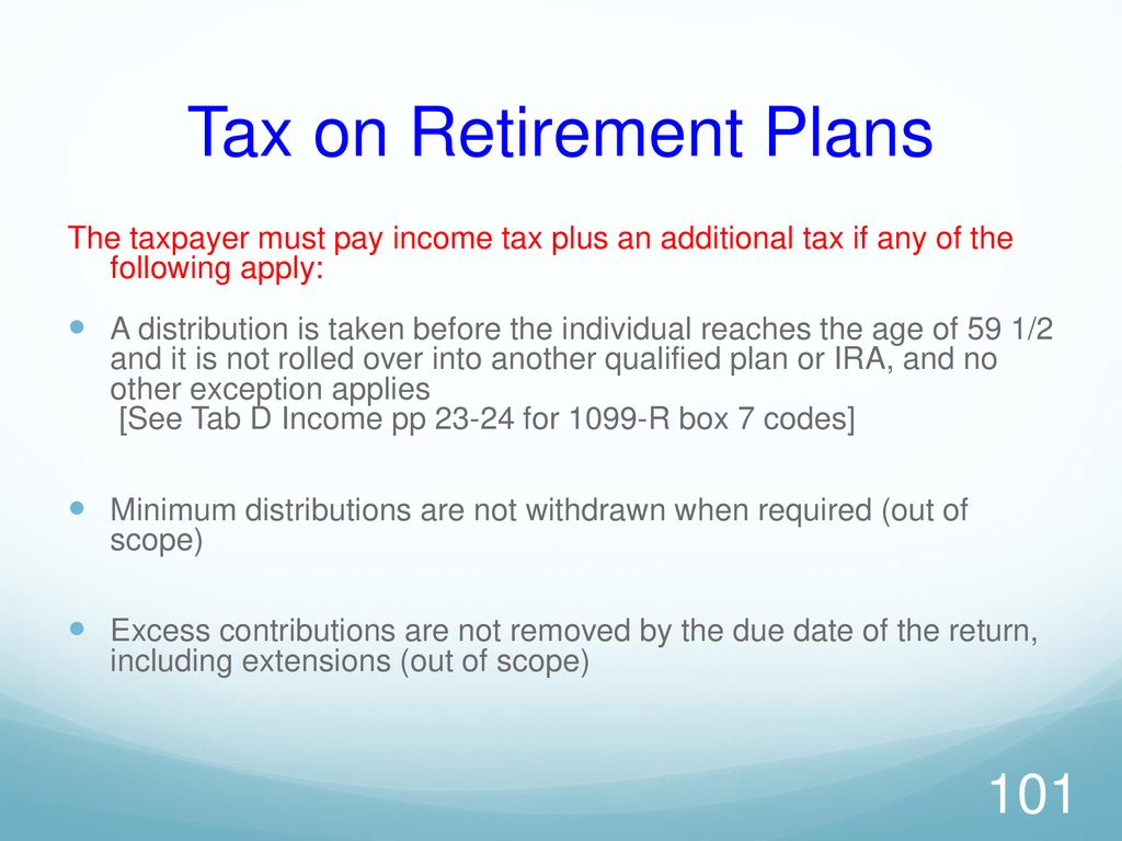 Tax on Retirement Plans