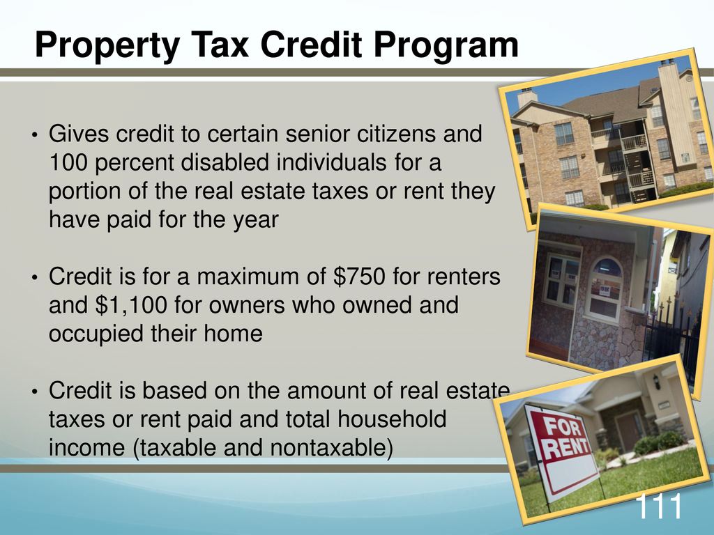 Property Tax Credit Program