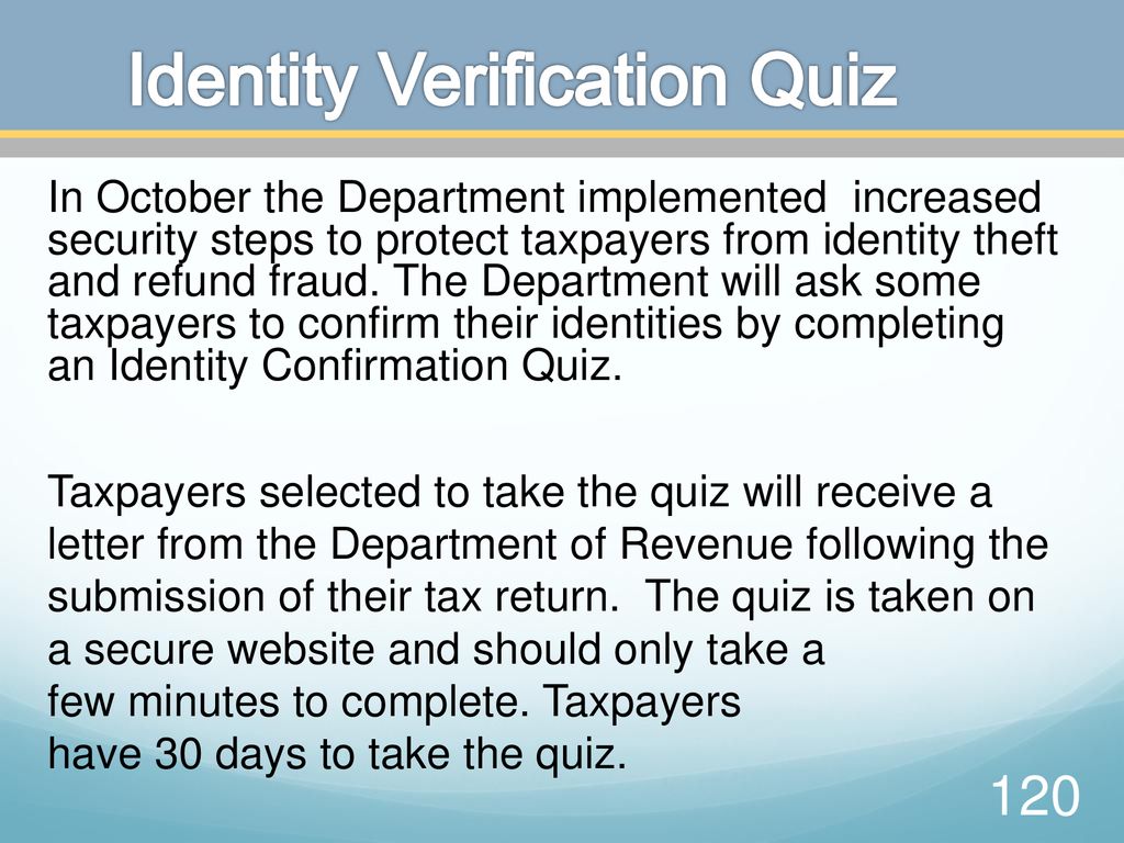 Identity Verification Quiz