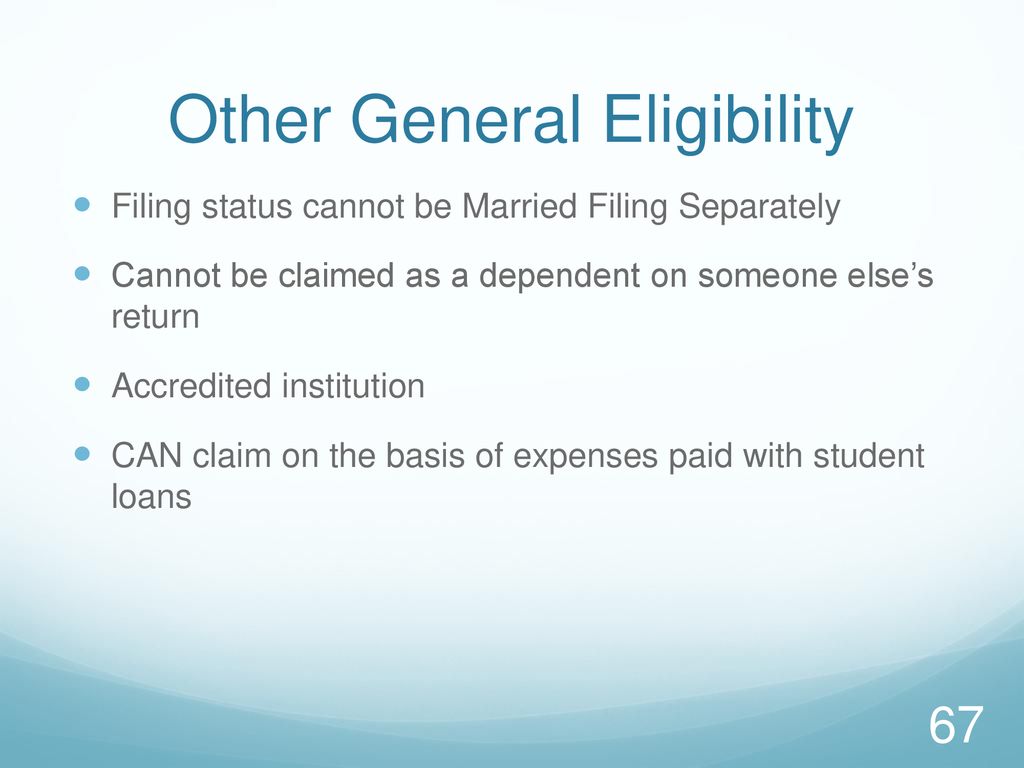 Other General Eligibility