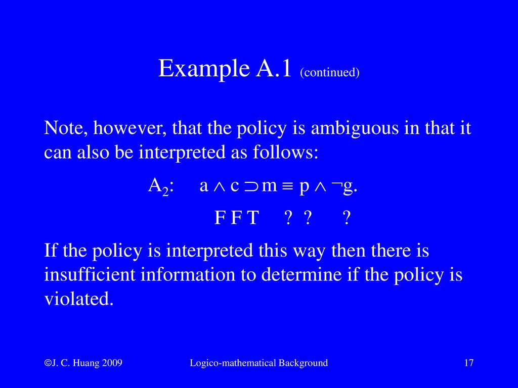 Appendix A Logico Mathematical Background Ppt Download