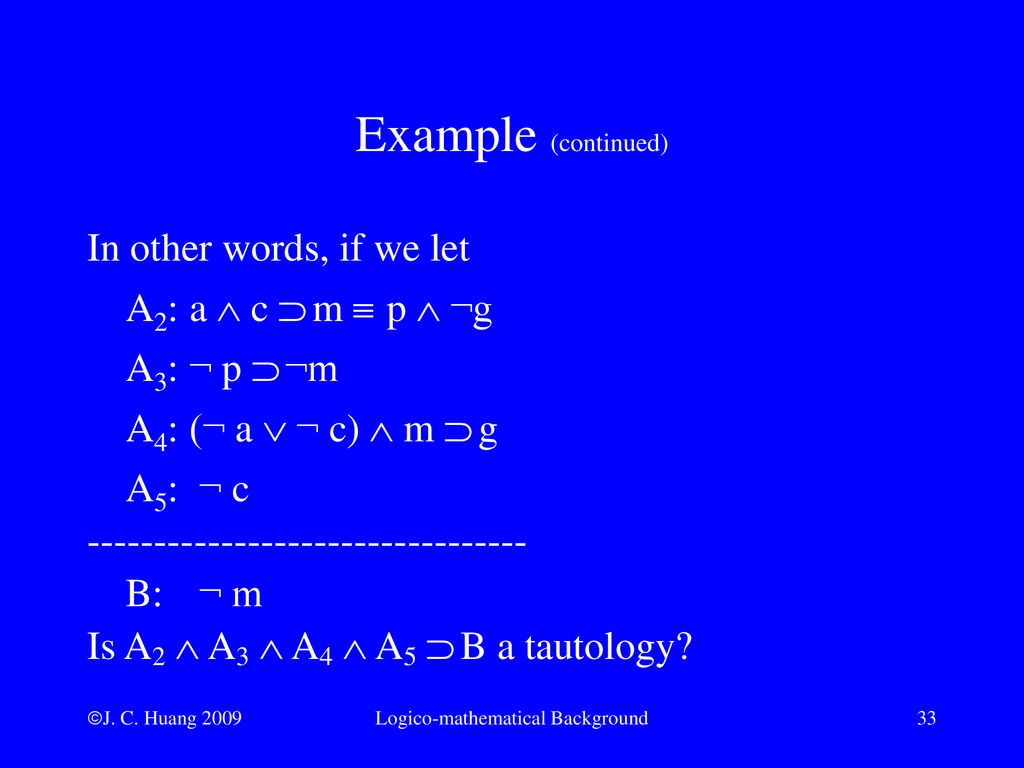 Appendix A Logico Mathematical Background Ppt Download