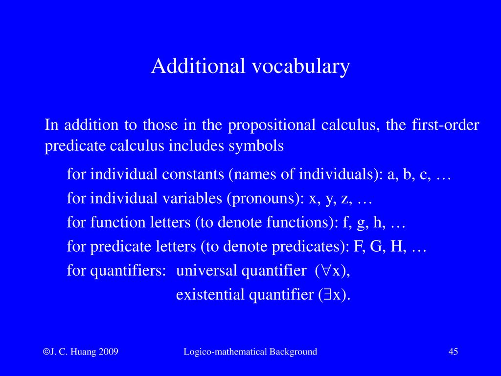Appendix A Logico Mathematical Background Ppt Download