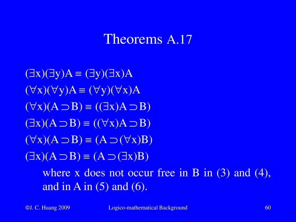 Appendix A Logico Mathematical Background Ppt Download
