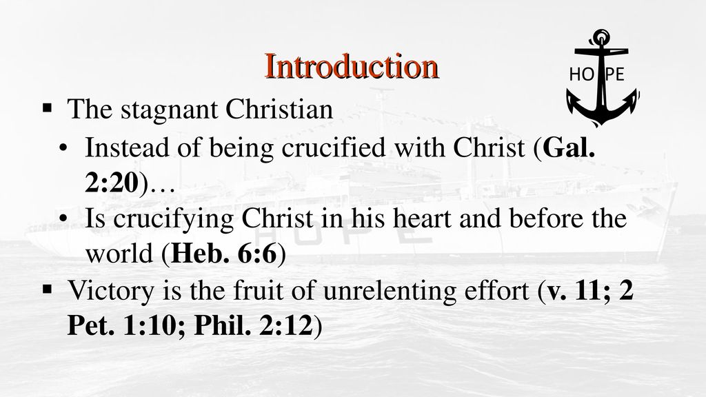 Introduction The stagnant Christian