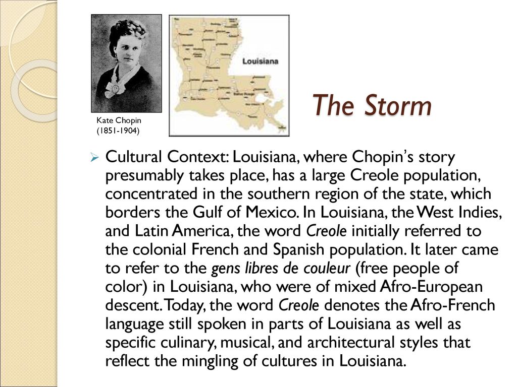forbedre banner rookie The Storm By Kate Chopin. - ppt download