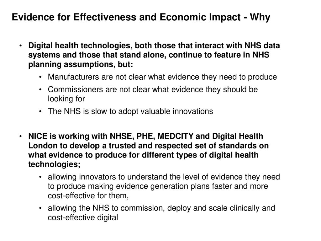 NICE Evidence Standards Framework For Digital Health Technologies - Ppt ...