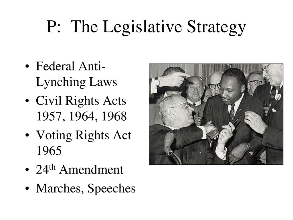 P: The Legislative Strategy