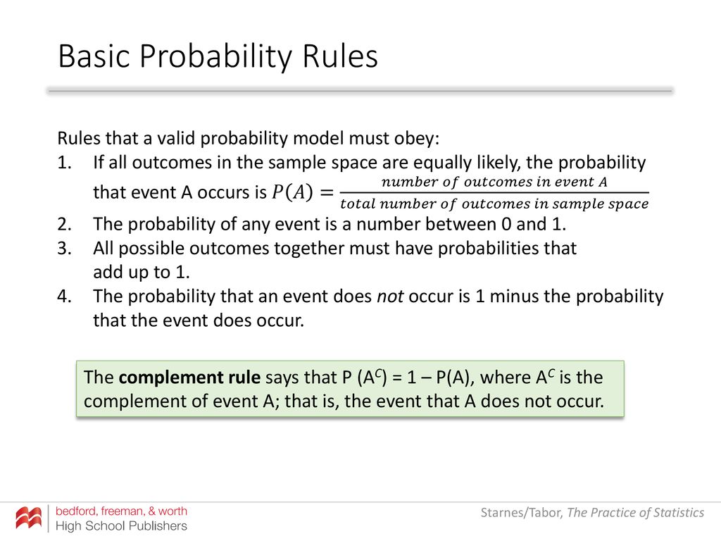 Basic Probability Rules