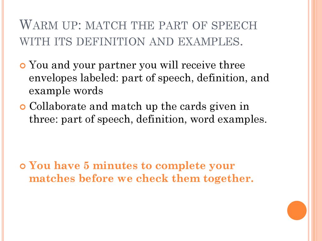 English Parts Of Speech Ppt Download