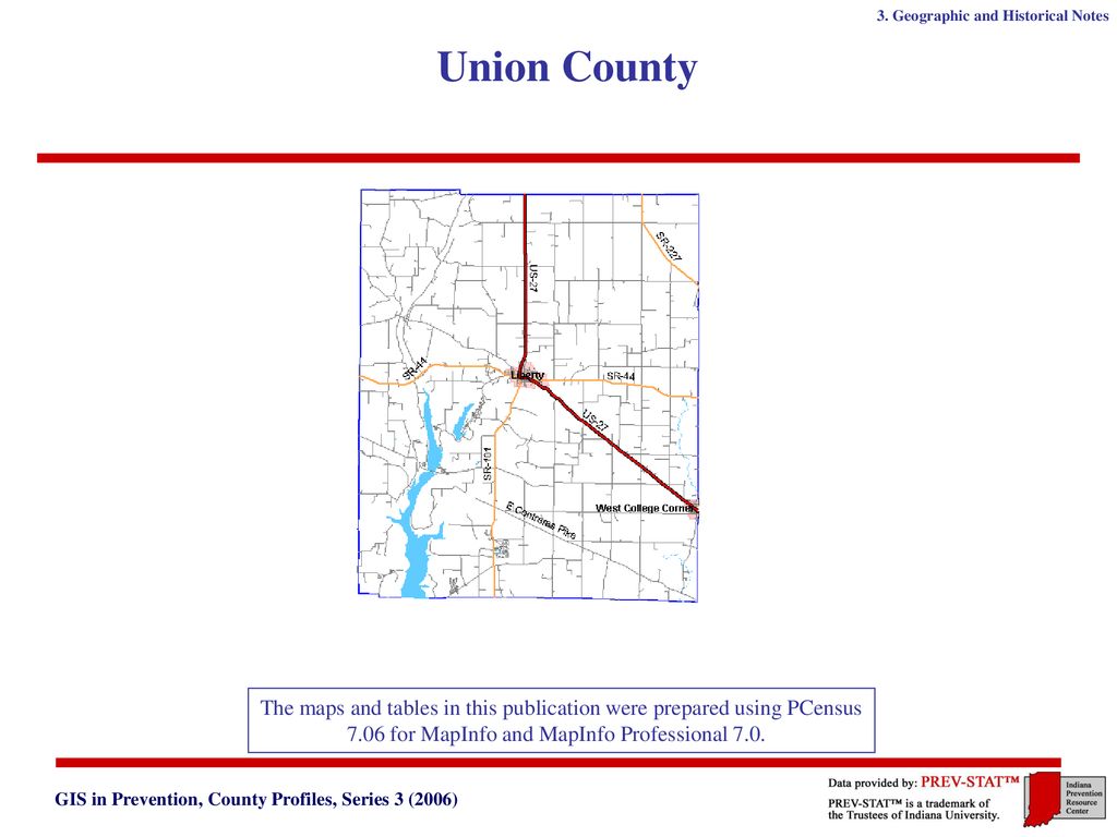 Union County Indiana Gis Union County, Indiana The Indiana Prevention Resource Center - Ppt Download