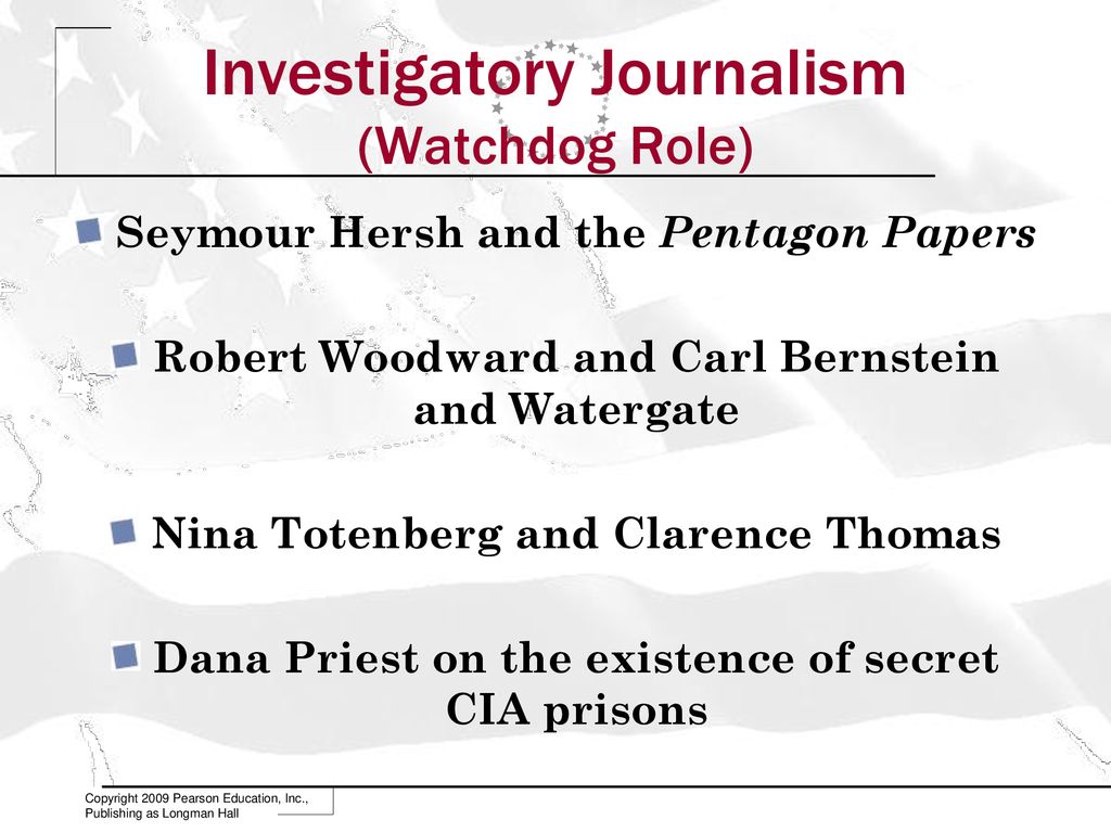 Investigatory Journalism (Watchdog Role)