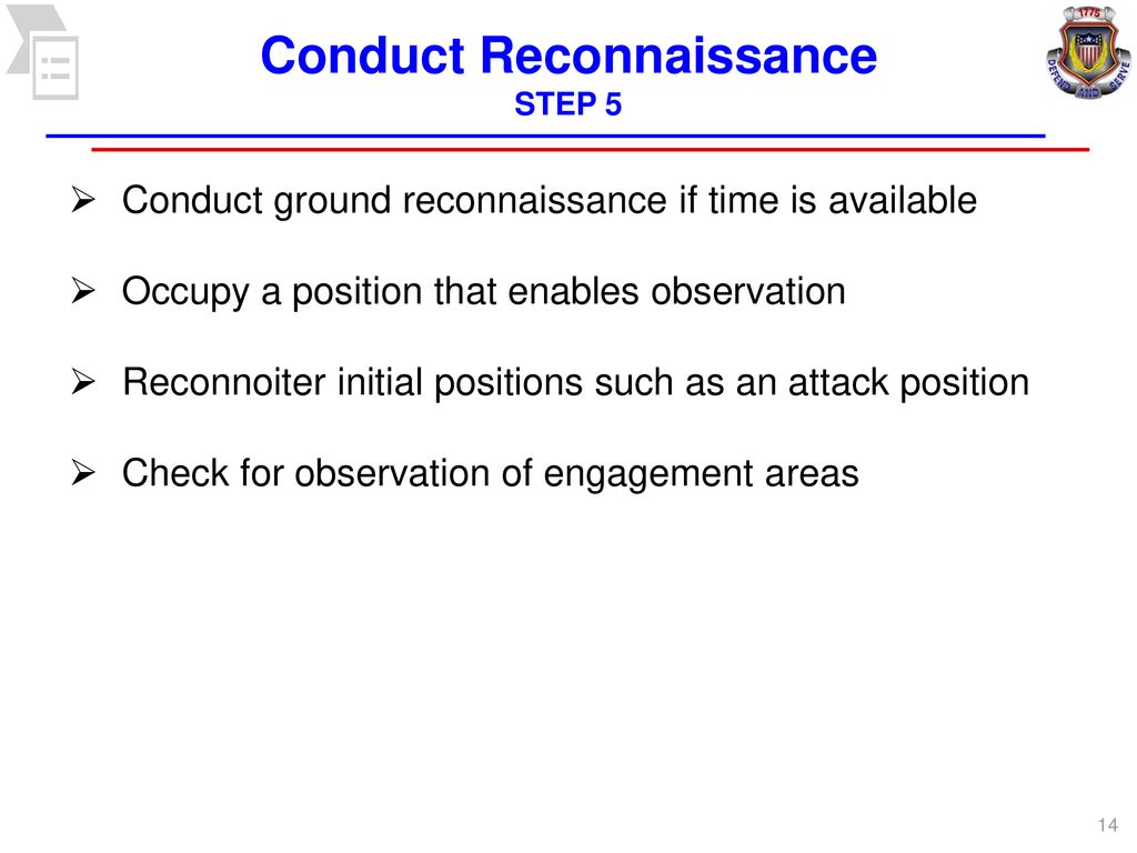 Conduct Reconnaissance