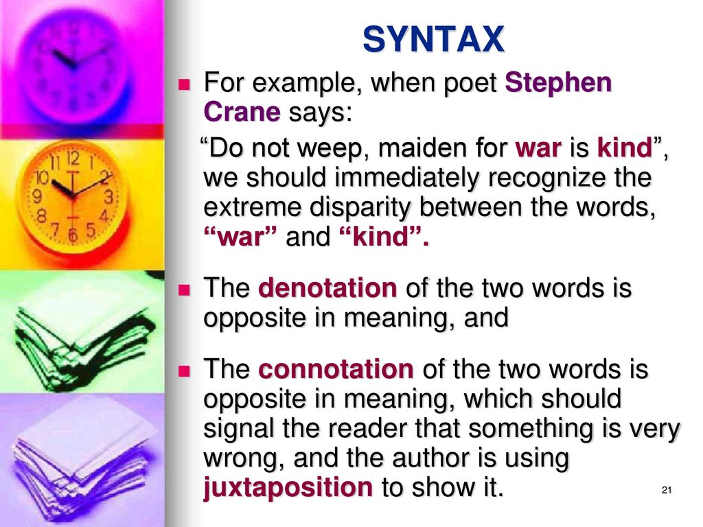 The Big Three of Literary Analysis Diction, Syntax and Imagery - ppt ...