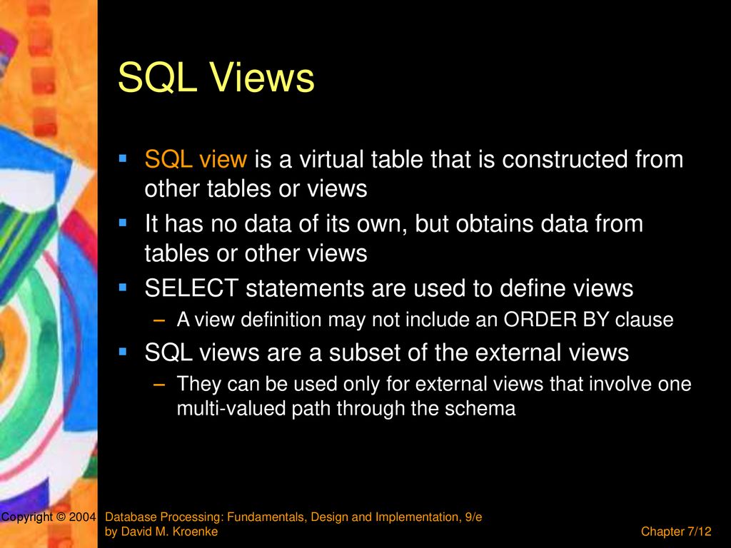 Chapter 7 Using SQL in Applications - ppt download