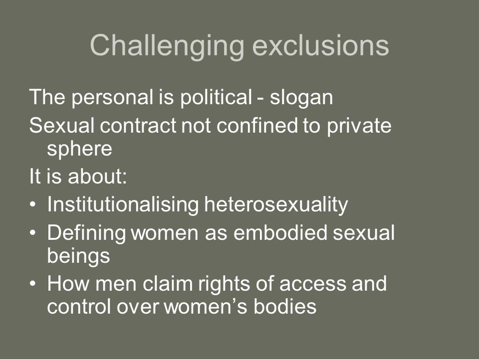 Challenging exclusions