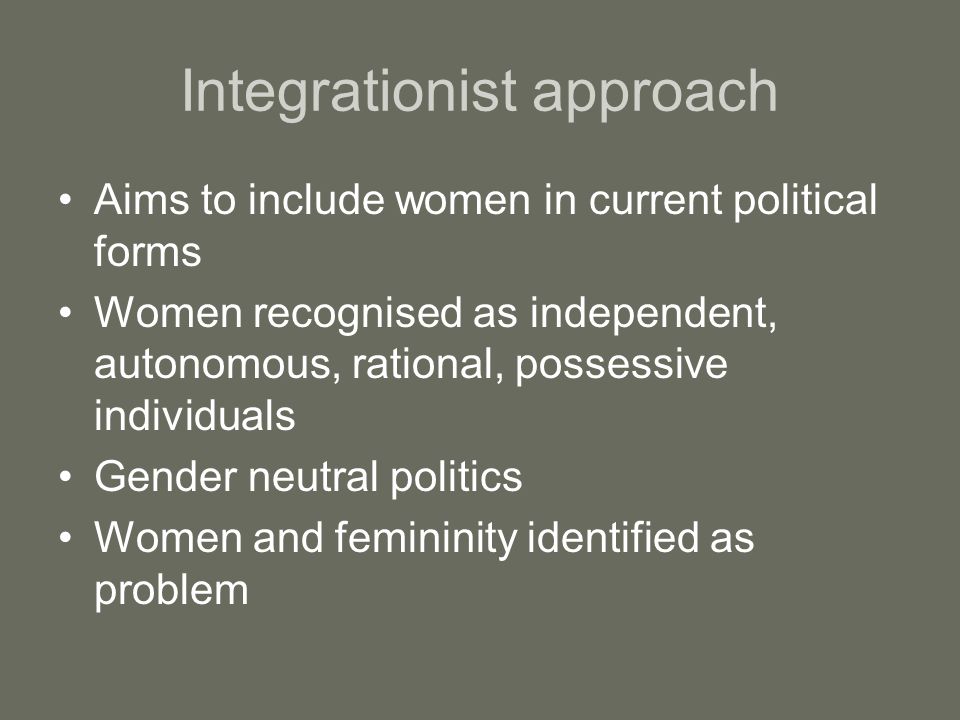Integrationist approach