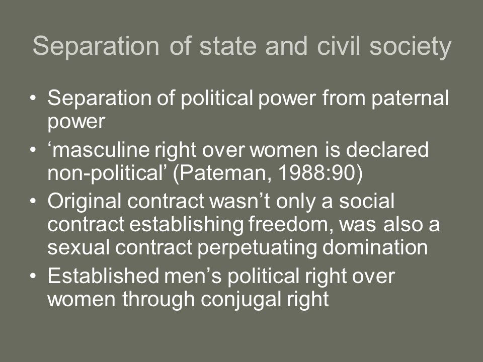 Separation of state and civil society