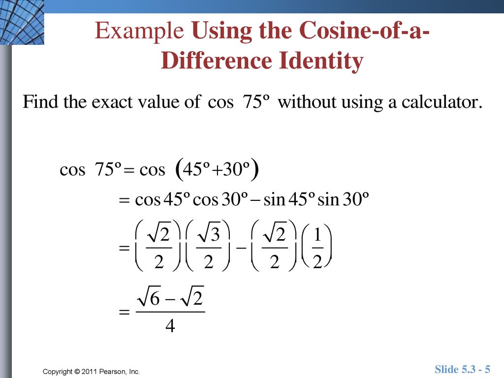 Sum and Difference Identities - ppt download