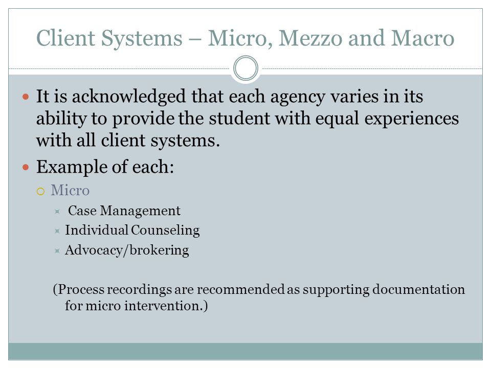 Client Systems – Micro, Mezzo and Macro