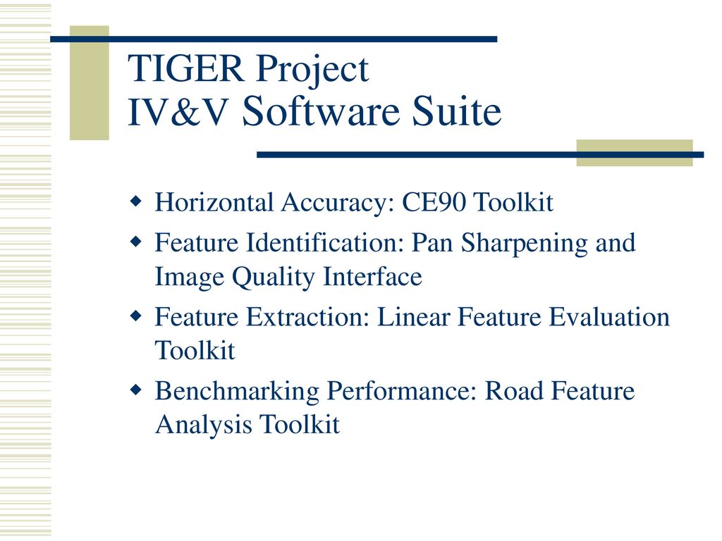TIGER Project IV&V Software Suite