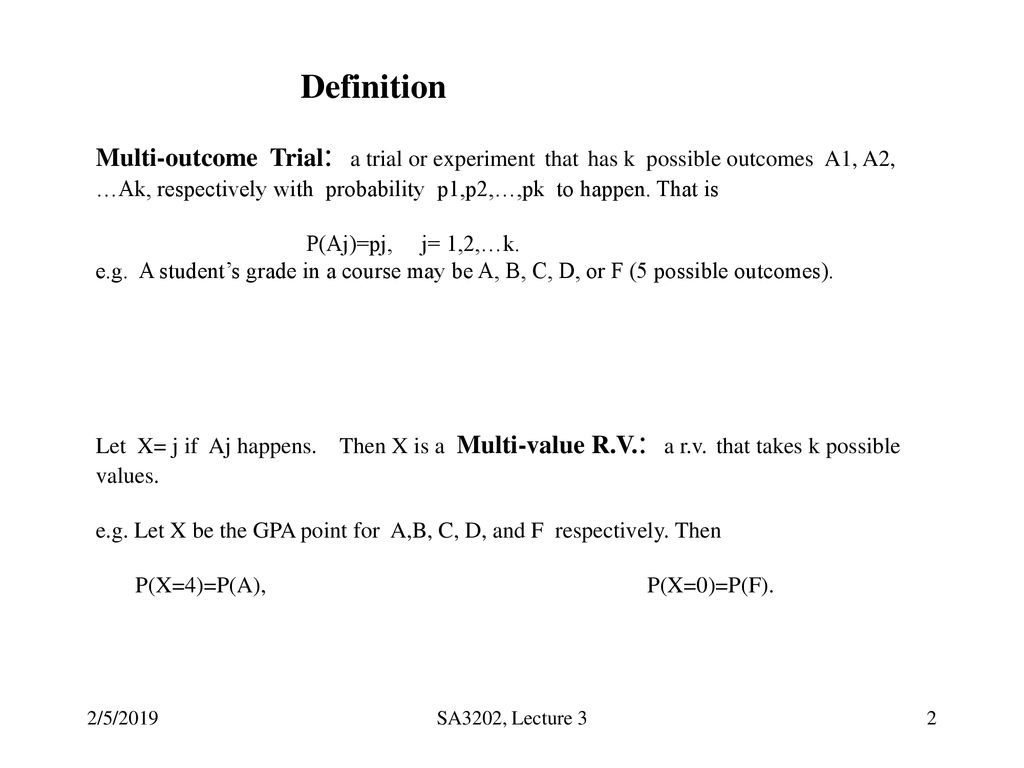 Lecture 3 The Multinomial Distribution Ppt Download