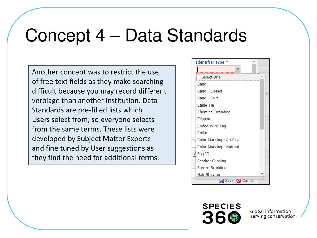 Concept 4 – Data Standards
