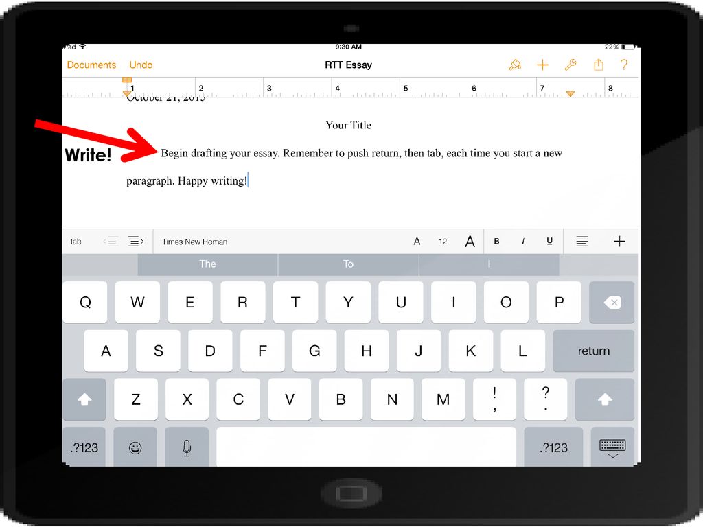 can i write an essay on an ipad