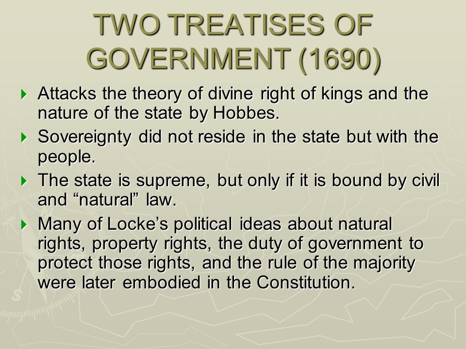 TWO TREATISES OF GOVERNMENT (1690)
