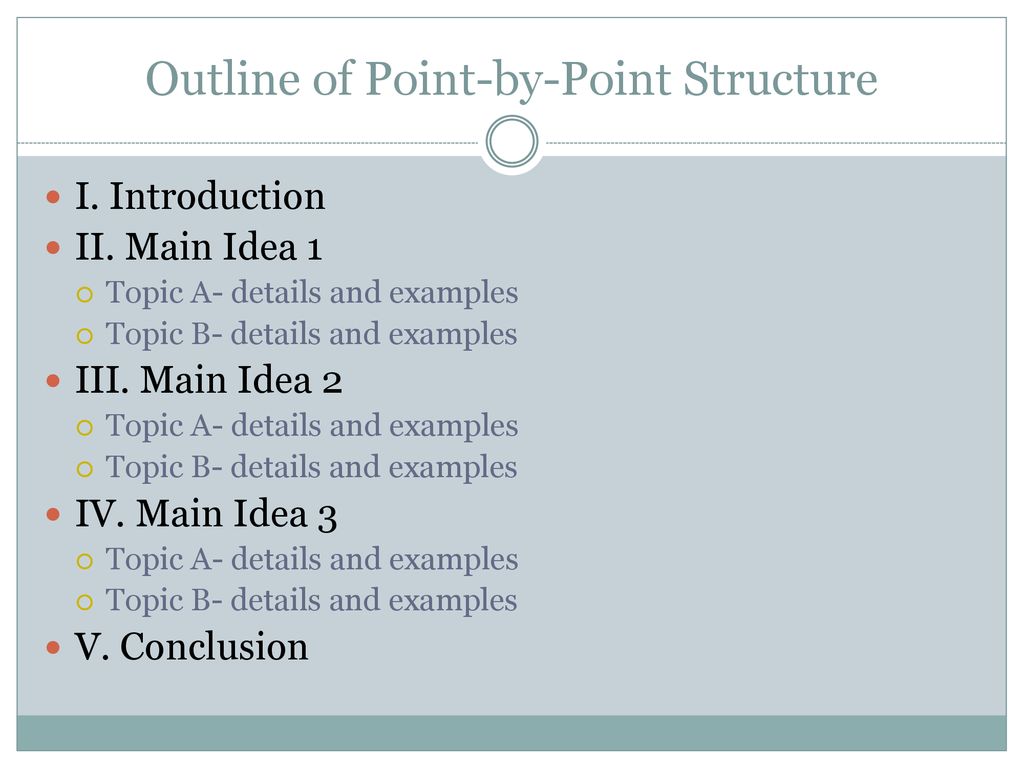 Compare and contrast outline ppt download