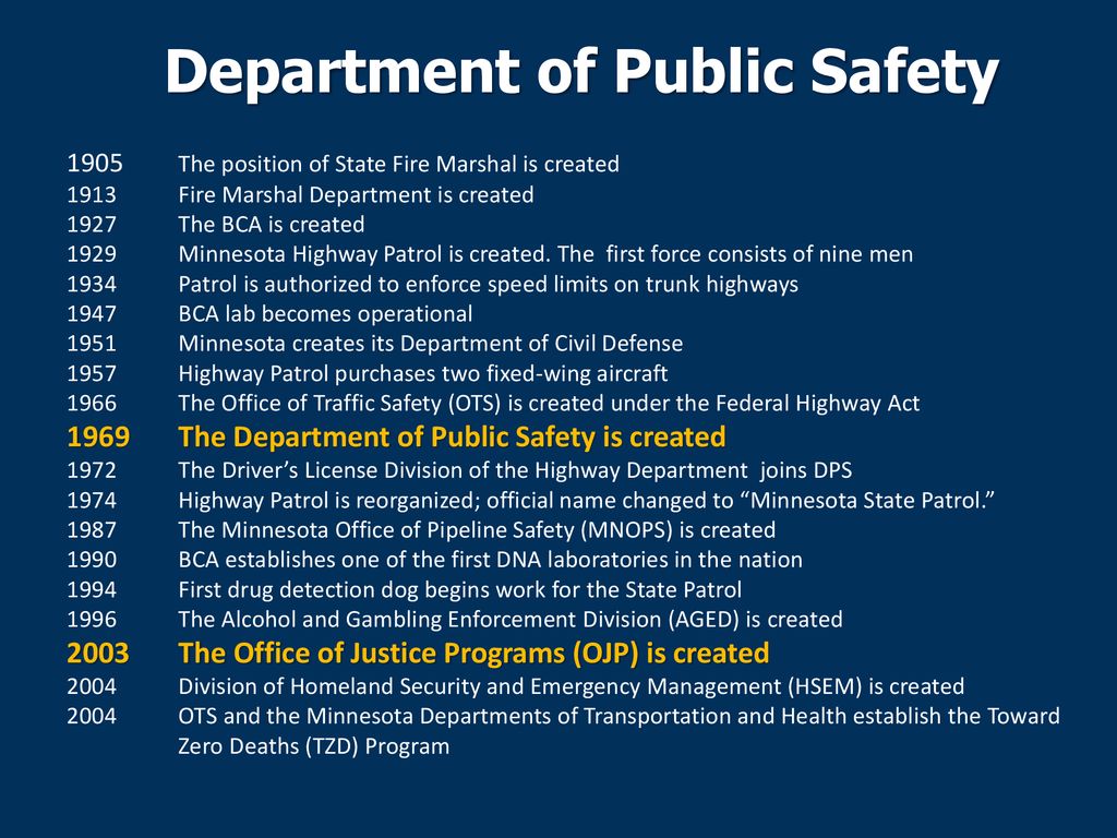 Minnesota Department Of Public Safety - Ppt Download